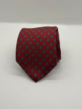 J.G. Hook Red Geometric Medallion Tie