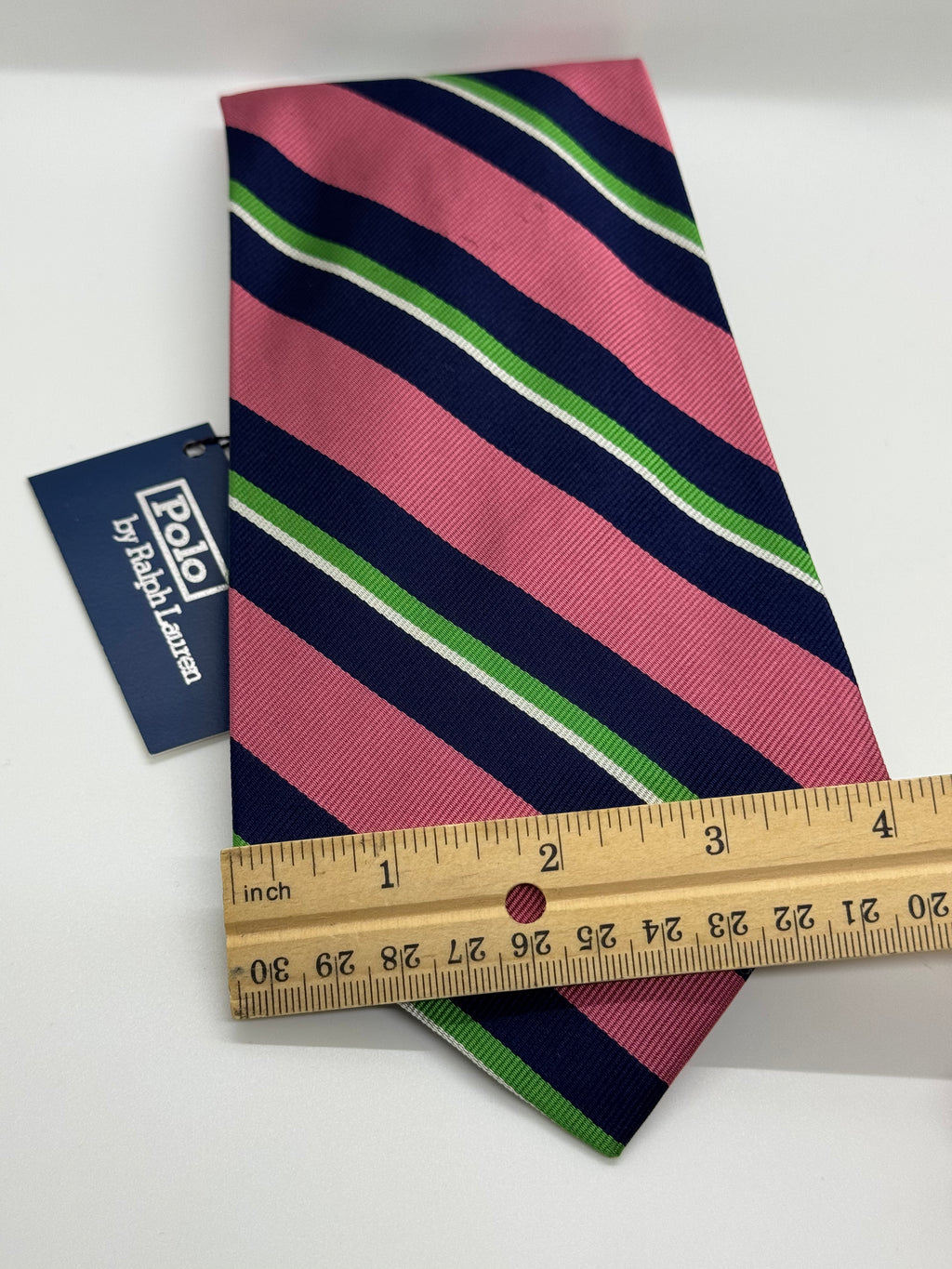Polo Ralph Lauren Pink & Navy Regimental Stripe Silk Tie