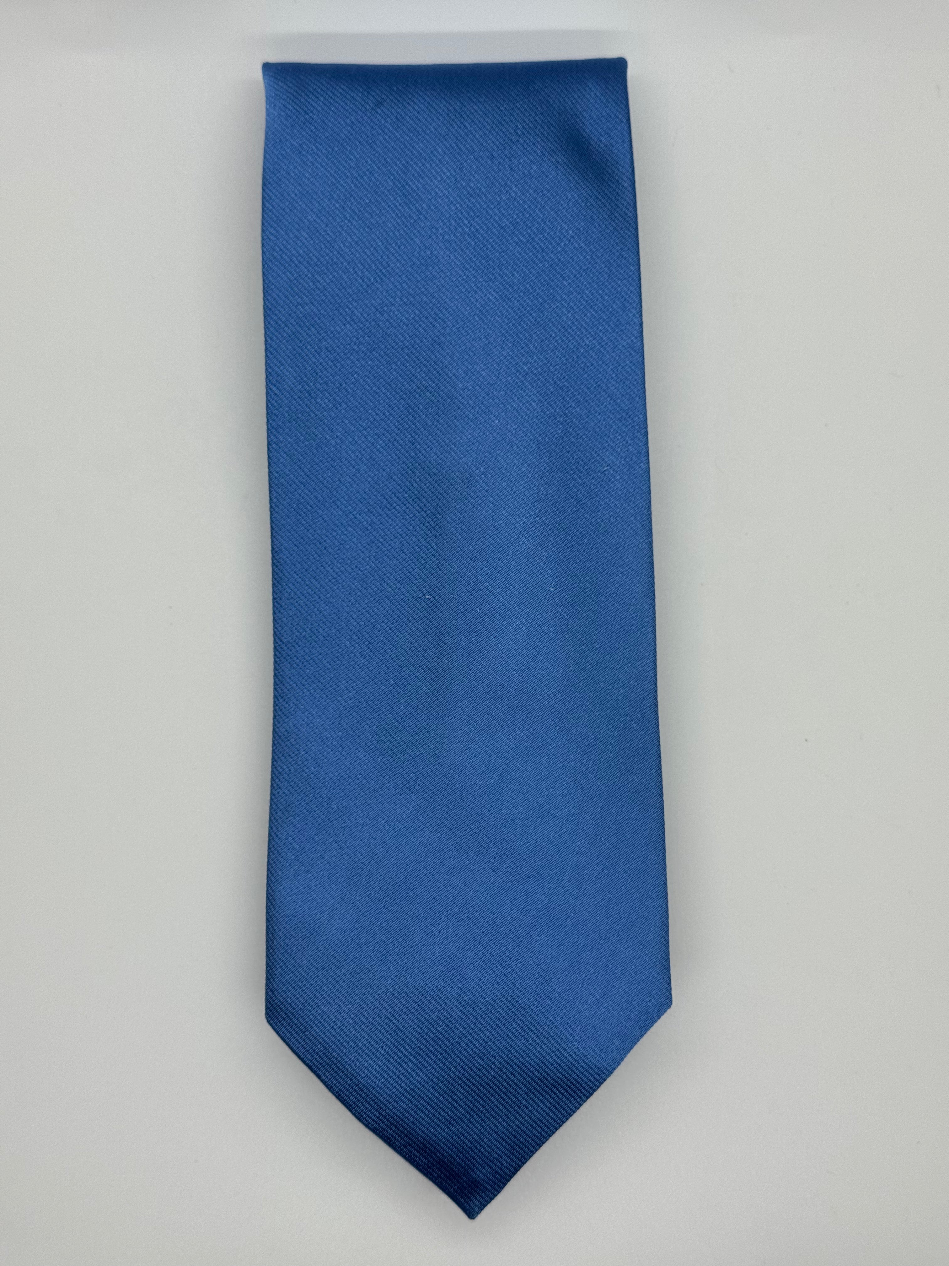 Brooks Brothers Solid Blue Silk XL Tie – Made in USA