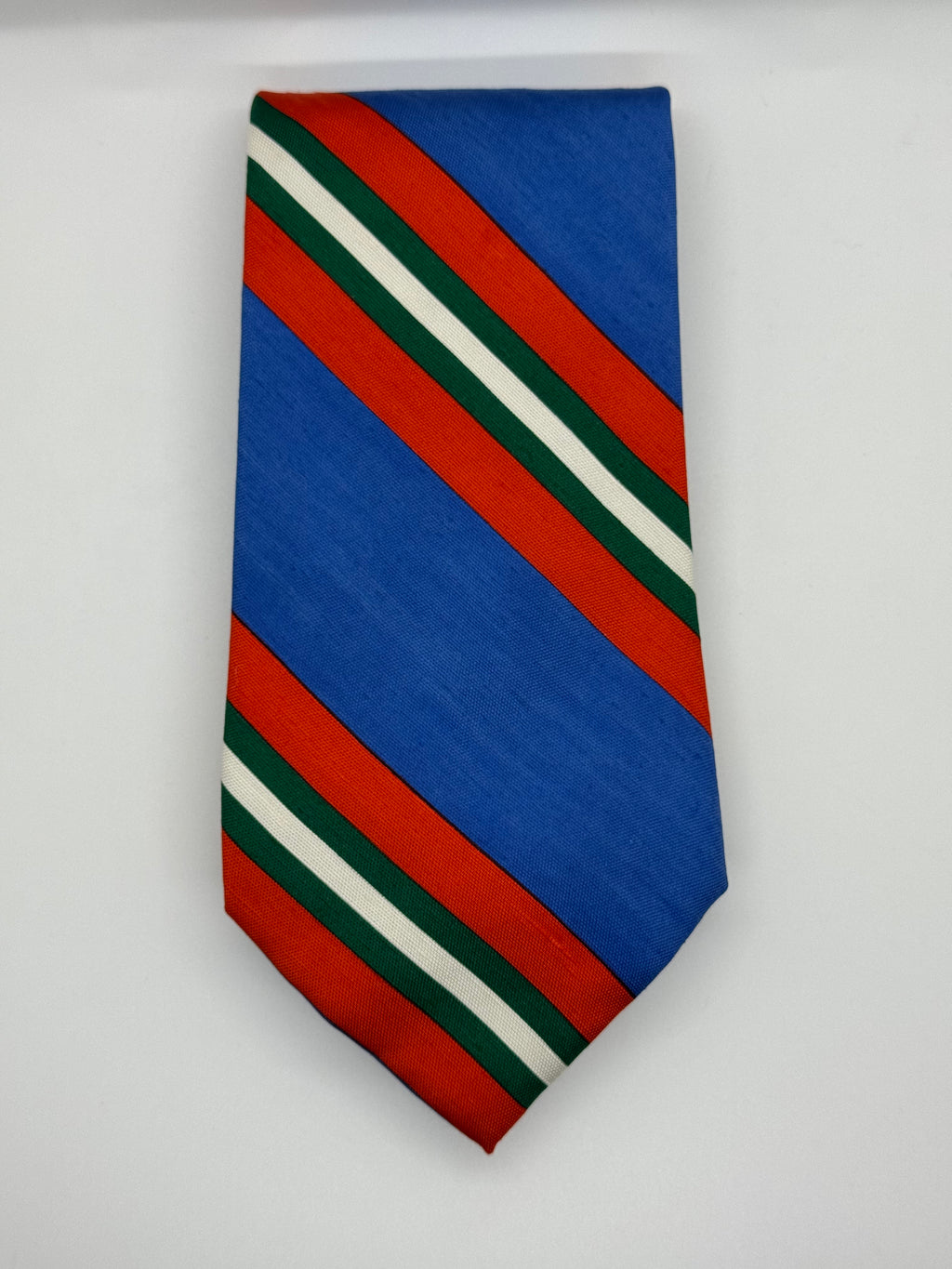 Polo Ralph Lauren Vintage Blue Repp Stripe Silk Tie