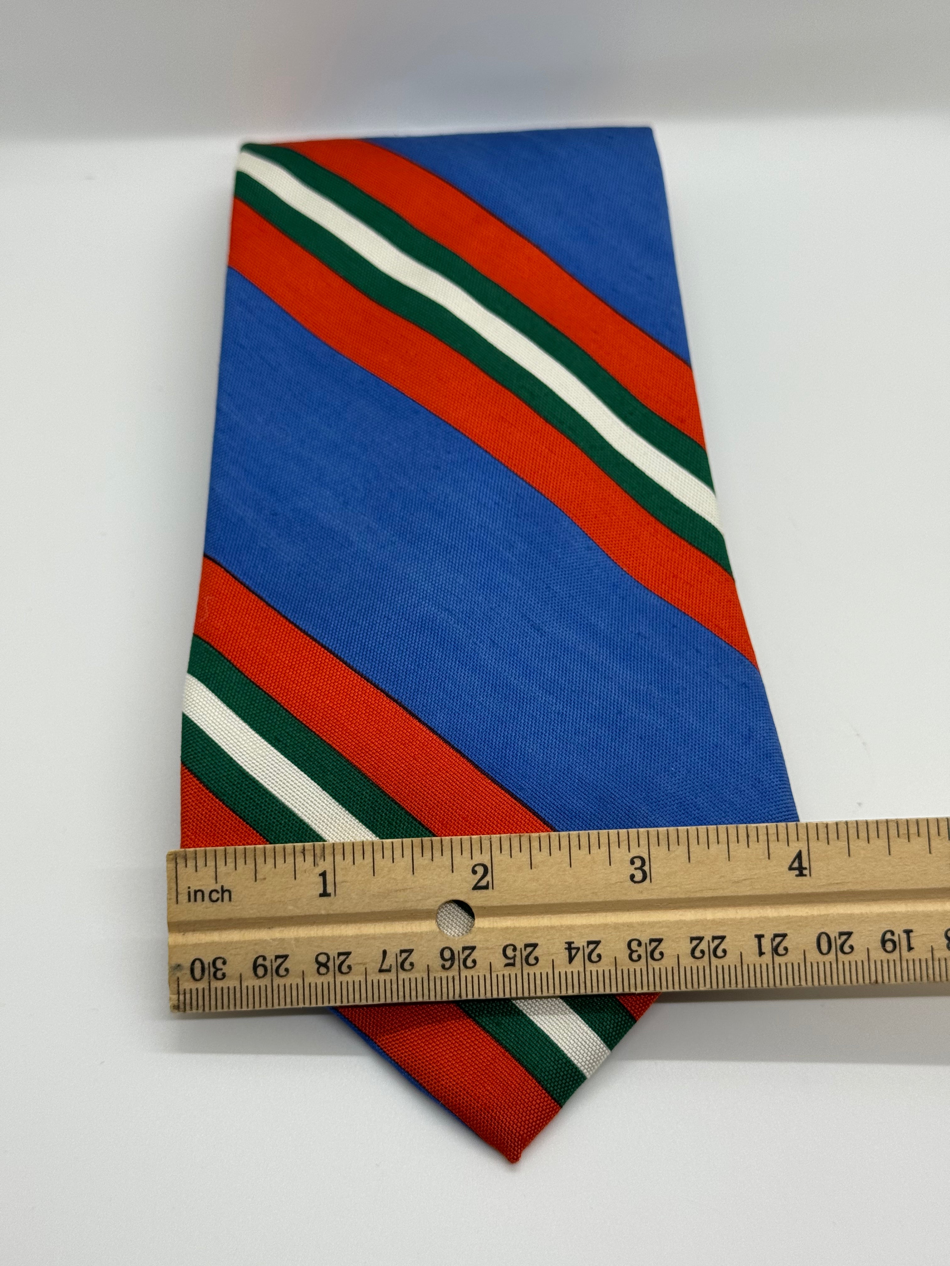 Polo Ralph Lauren Vintage Blue Repp Stripe Silk Tie
