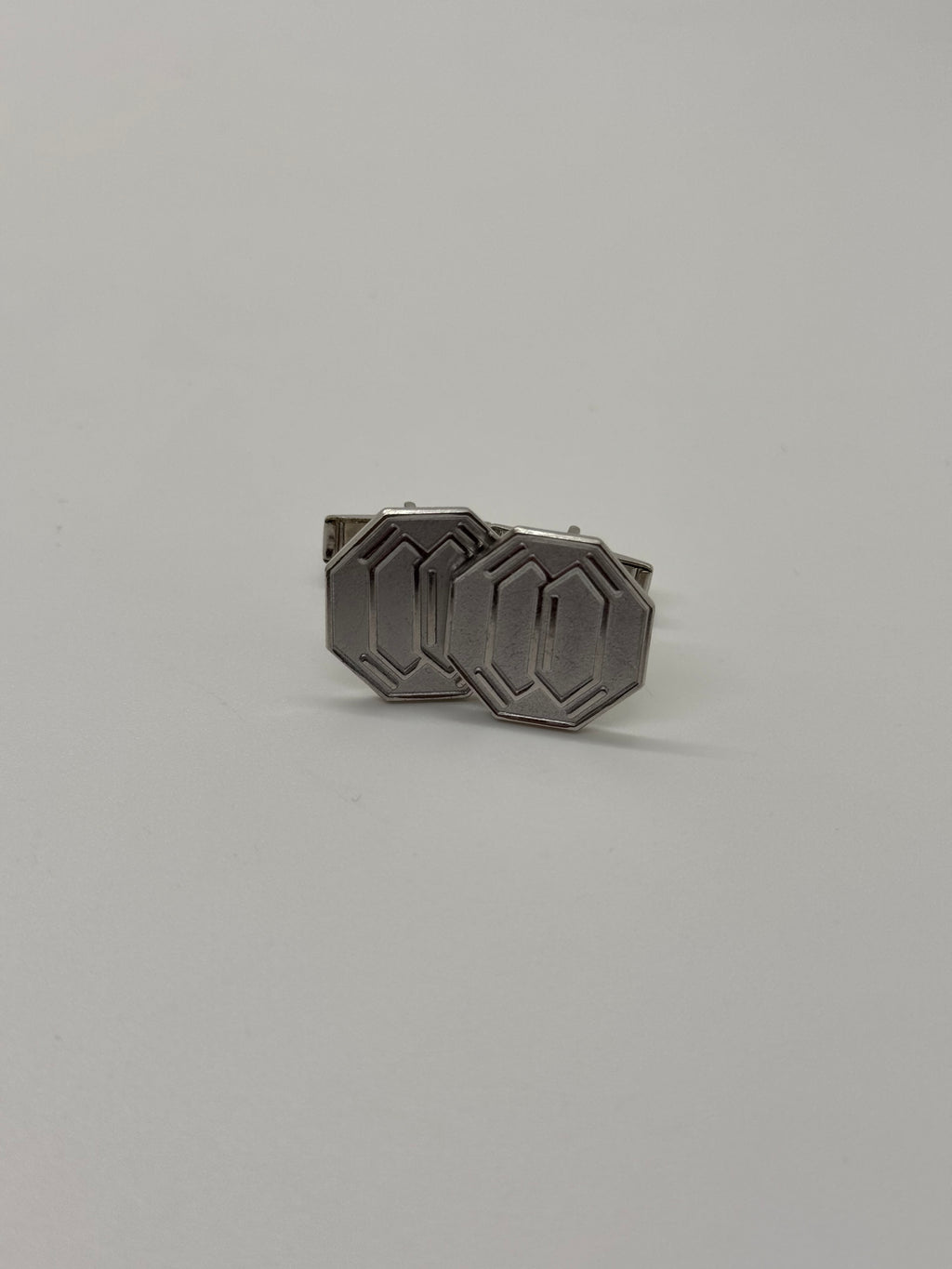 Vintage Silver Octagon CuffLinks