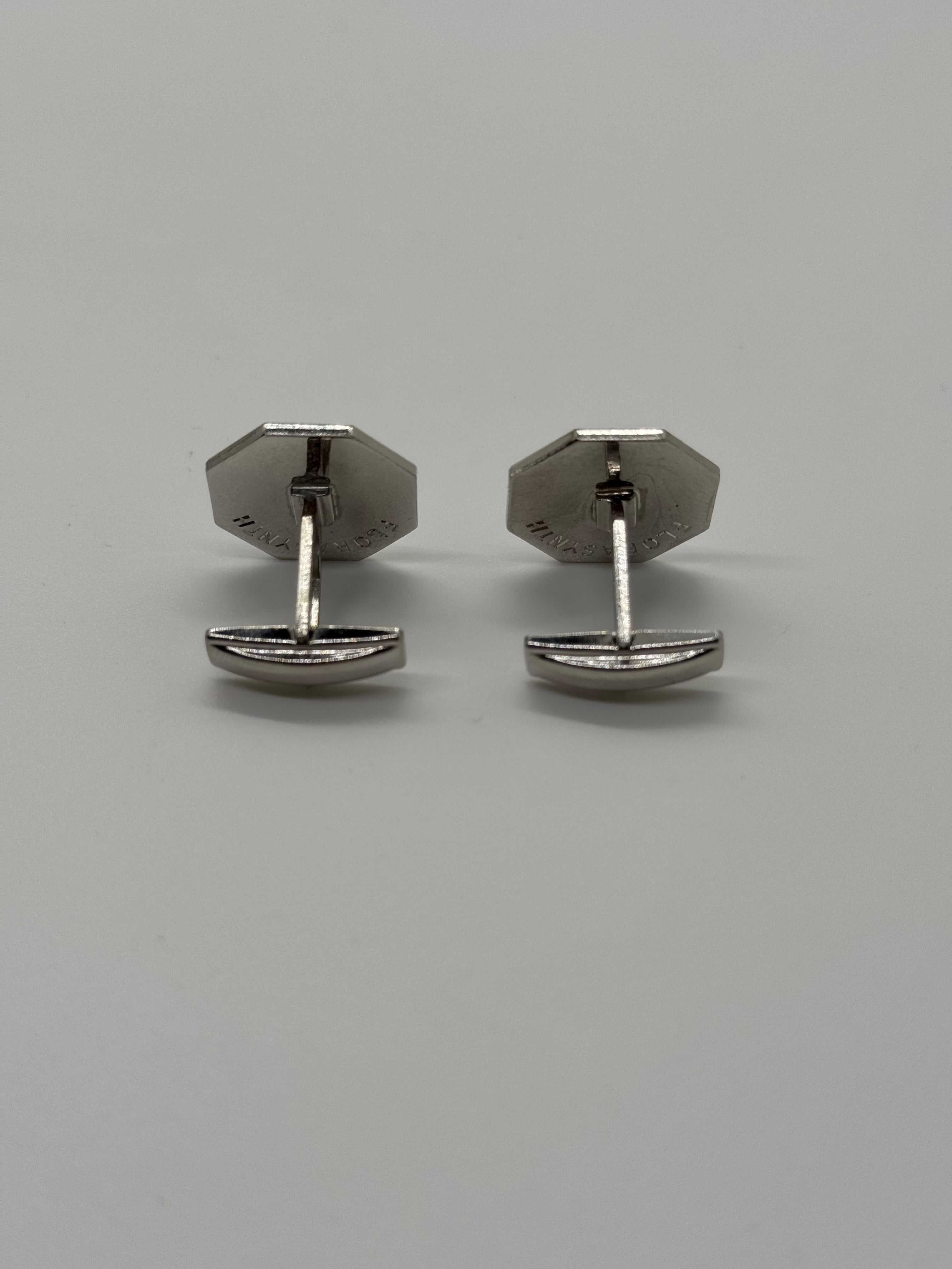 Vintage Silver Octagon CuffLinks