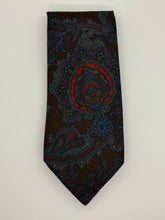 Load image into Gallery viewer, Prochownick Vintage Paisley Silk Tie – Brown &amp; Jewel Tones

