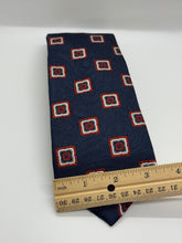 Load image into Gallery viewer, Brooks Brothers Vintage Silk Tie – Navy with Geometric Squares
