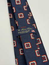Load image into Gallery viewer, Brooks Brothers Vintage Silk Tie – Navy with Geometric Squares
