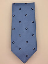 Load image into Gallery viewer, NWT Brooks Brothers “346” Silk Tie – Light Blue with Navy Medallions

