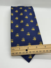 Load image into Gallery viewer, Brooks Brothers 346 Silk Tie – Navy with Golden Fleece Motif
