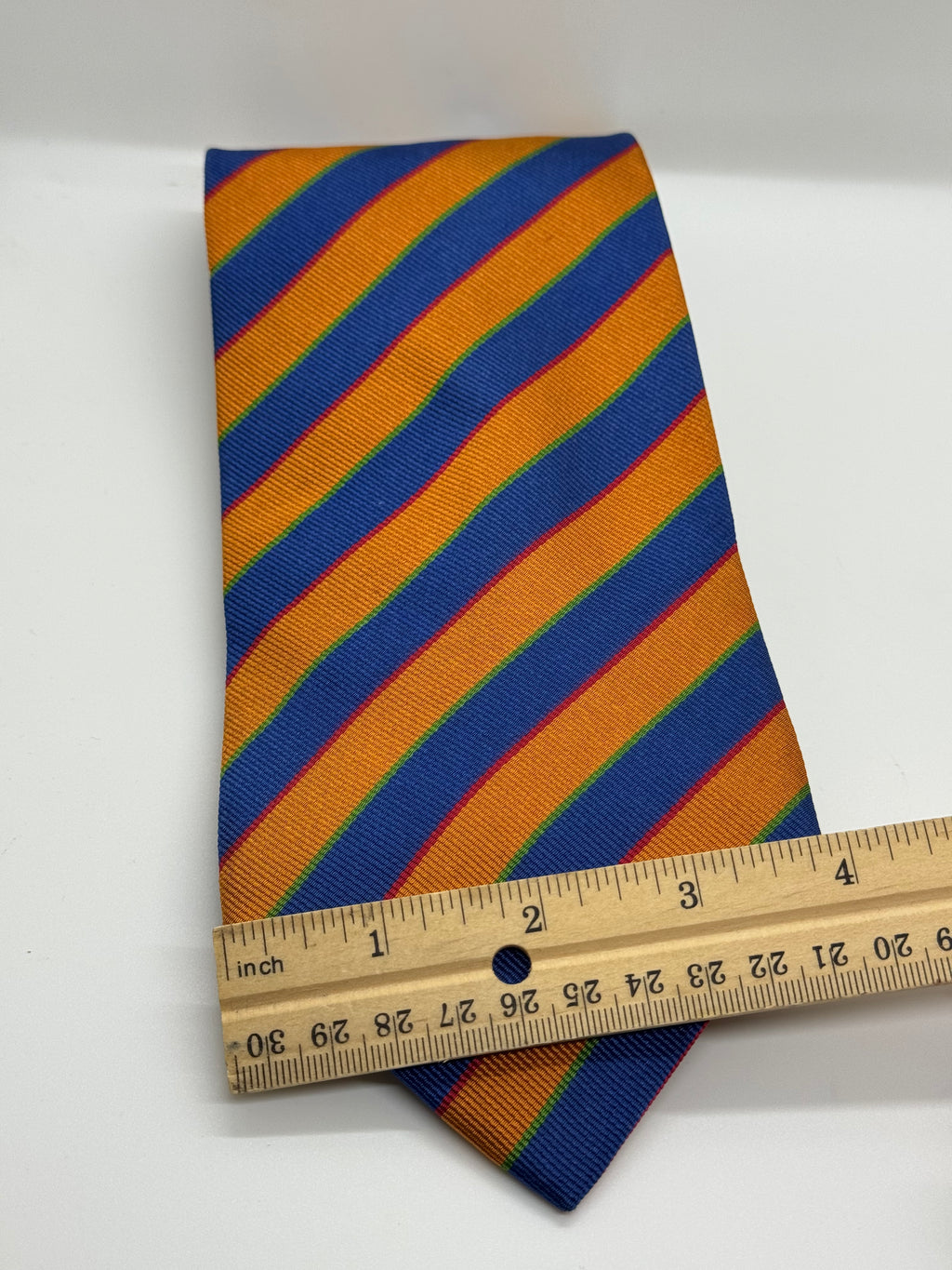 Vintage Blue & Gold Regimental Stripe Silk Tie – Jos. A. Bank (Made in Italy)
