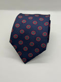 Navy Medallion Silk Tie – Bert Pulitzer (All Silk)