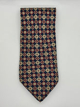 Load image into Gallery viewer, Enrico Coveri – Navy &amp; Red Medallion Silk Tie
