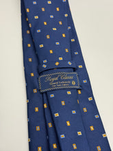 Load image into Gallery viewer, Royal Classic for Tom James – Navy Geometric Silk Tie
