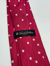 Load image into Gallery viewer, Brooks Brothers Makers – Hot Pink Polka Dot Silk Tie
