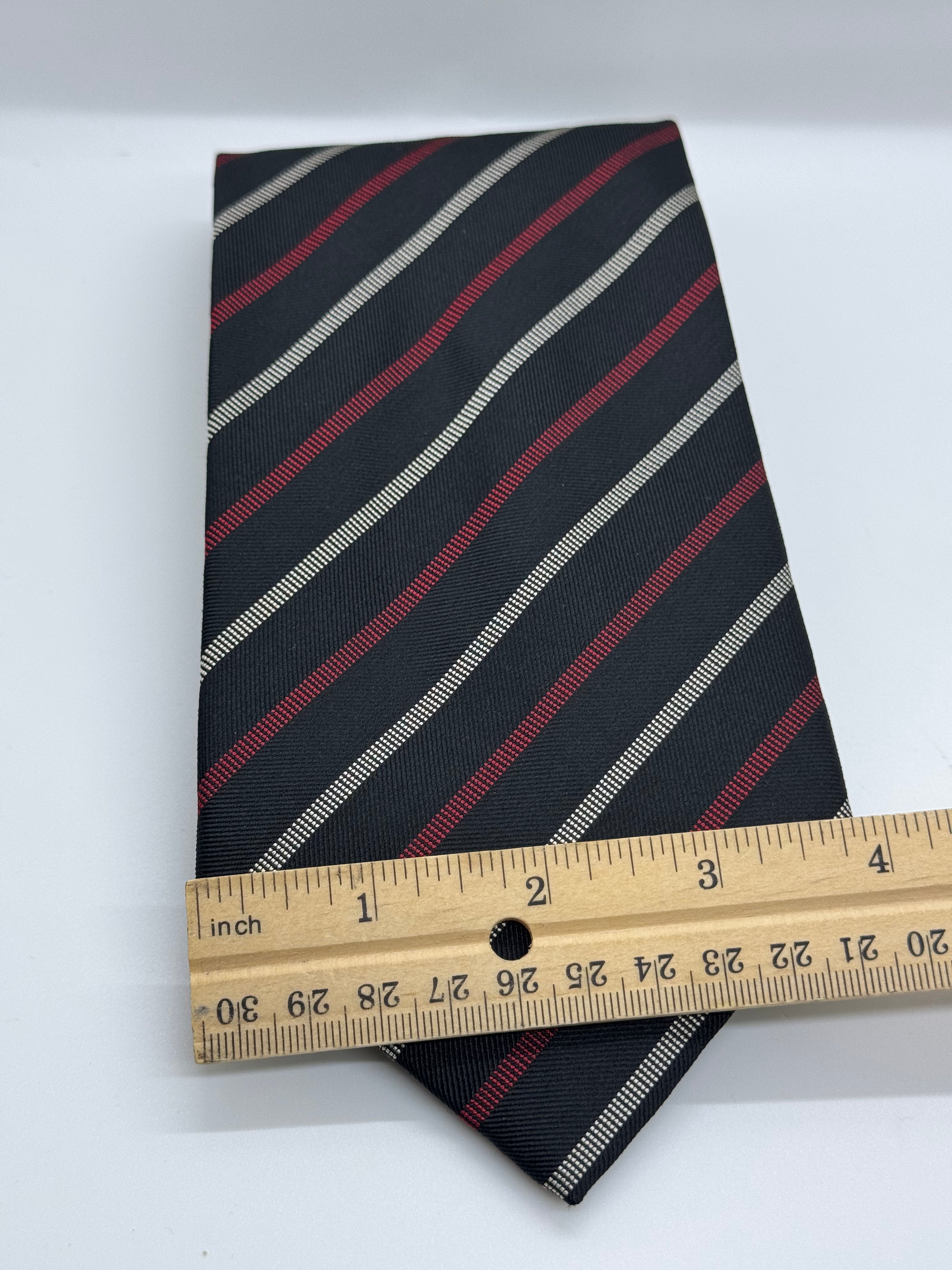 Beau Brummel Soho Black & Burgundy Stripe Tie