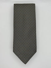Load image into Gallery viewer, Brooks Brothers Makers &amp; Merchants Navy &amp; Gold Geometric Tie
