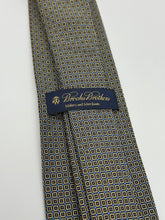 Load image into Gallery viewer, Brooks Brothers Makers &amp; Merchants Navy &amp; Gold Geometric Tie
