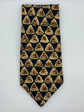 Load image into Gallery viewer, Croft &amp; Barrow Blue &amp; Gold Geometric Tie
