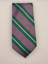 Load image into Gallery viewer, Vintage Polo by Ralph Lauren Lavender &amp; Emerald Stripe Silk Tie
