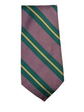 Load image into Gallery viewer, Vintage Polo by Ralph Lauren Lavender &amp; Emerald Stripe Silk Tie
