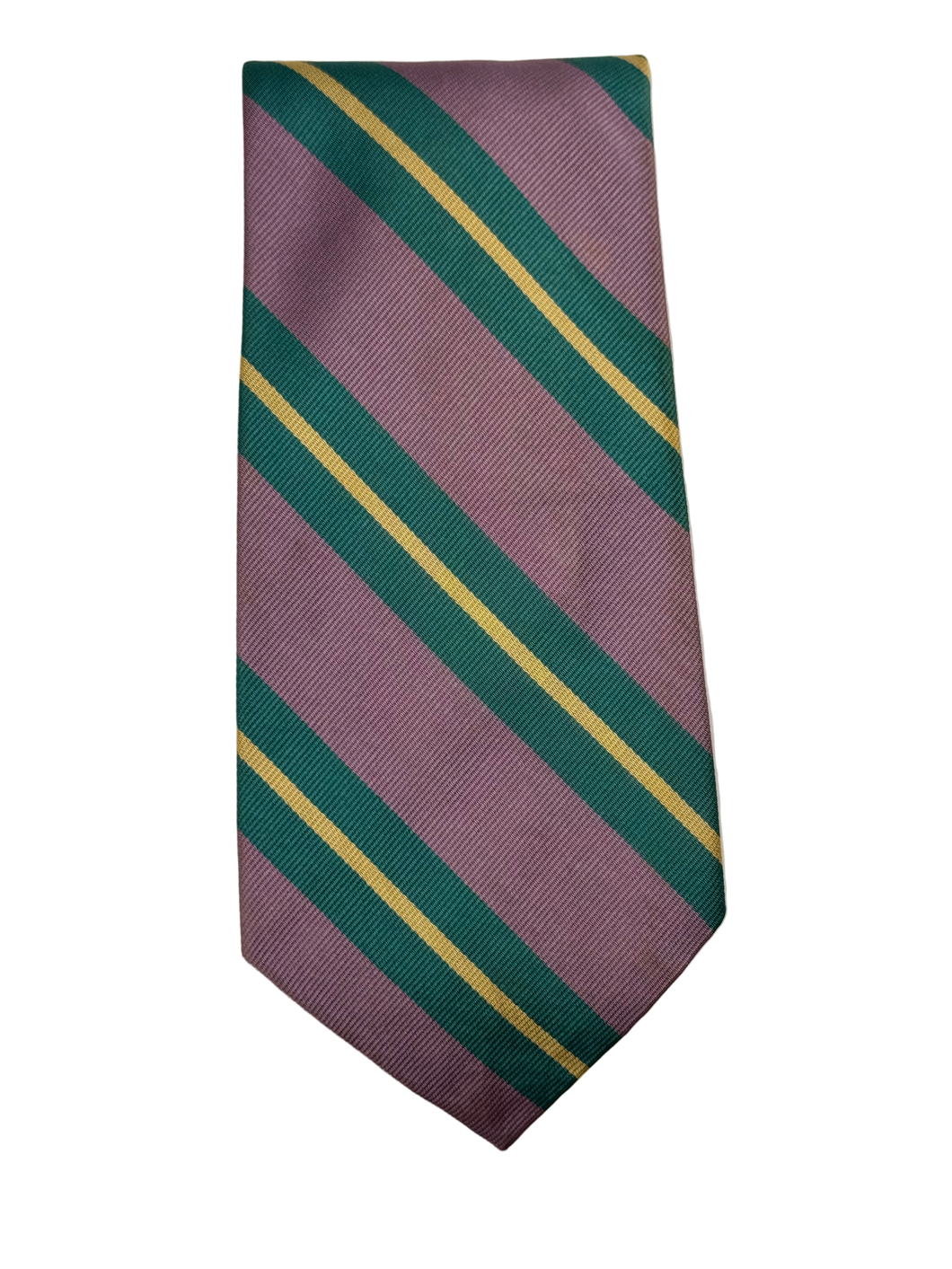 Vintage Polo by Ralph Lauren Lavender & Emerald Stripe Silk Tie