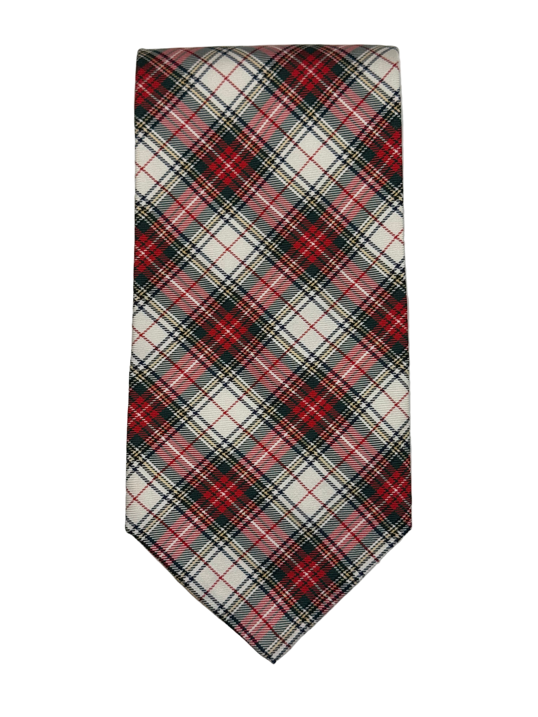 Faconnable Red Tartan Plaid Tie