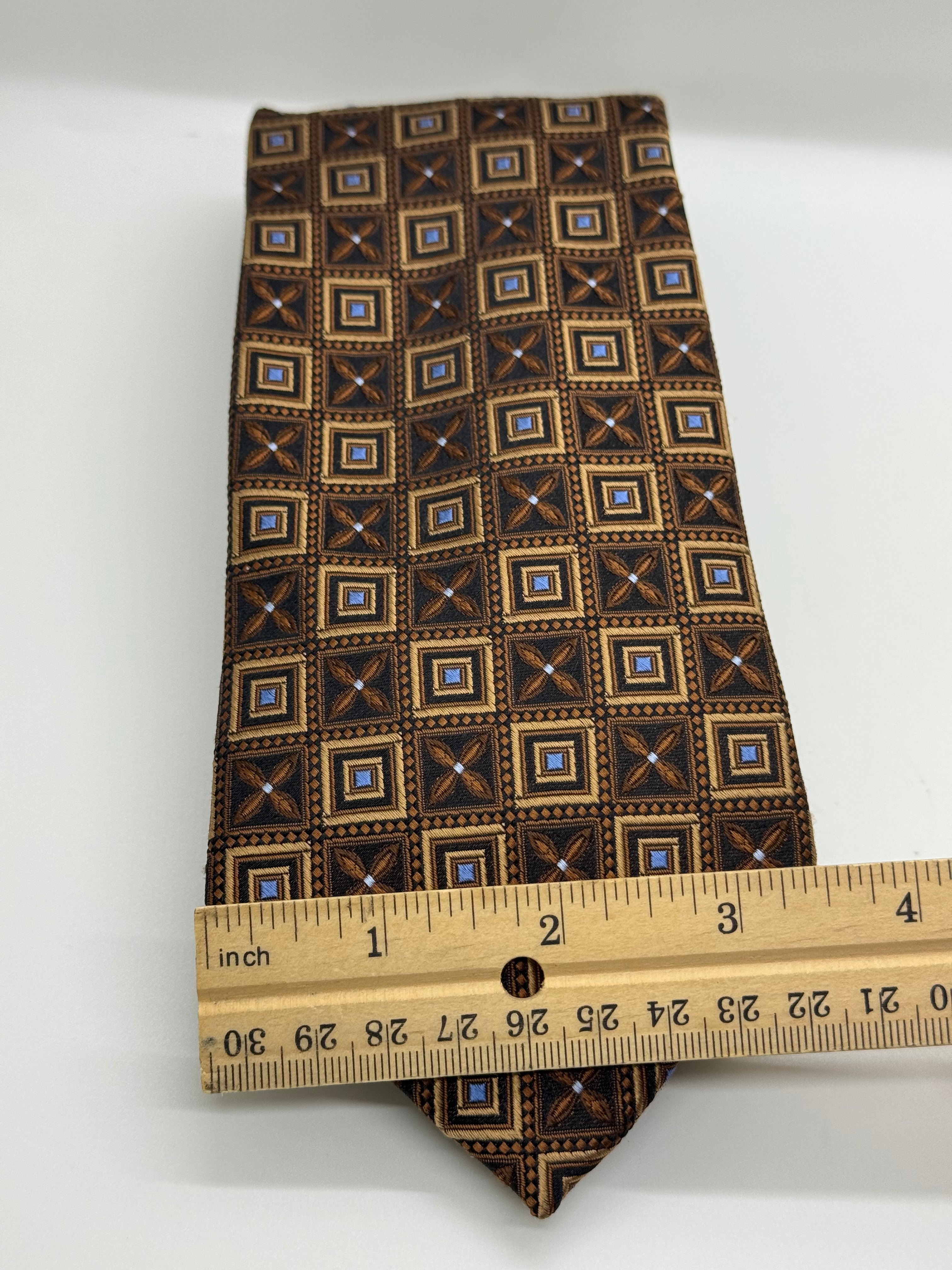 Jos. A. Bank Signature Collection Geometric Bronze Silk Tie