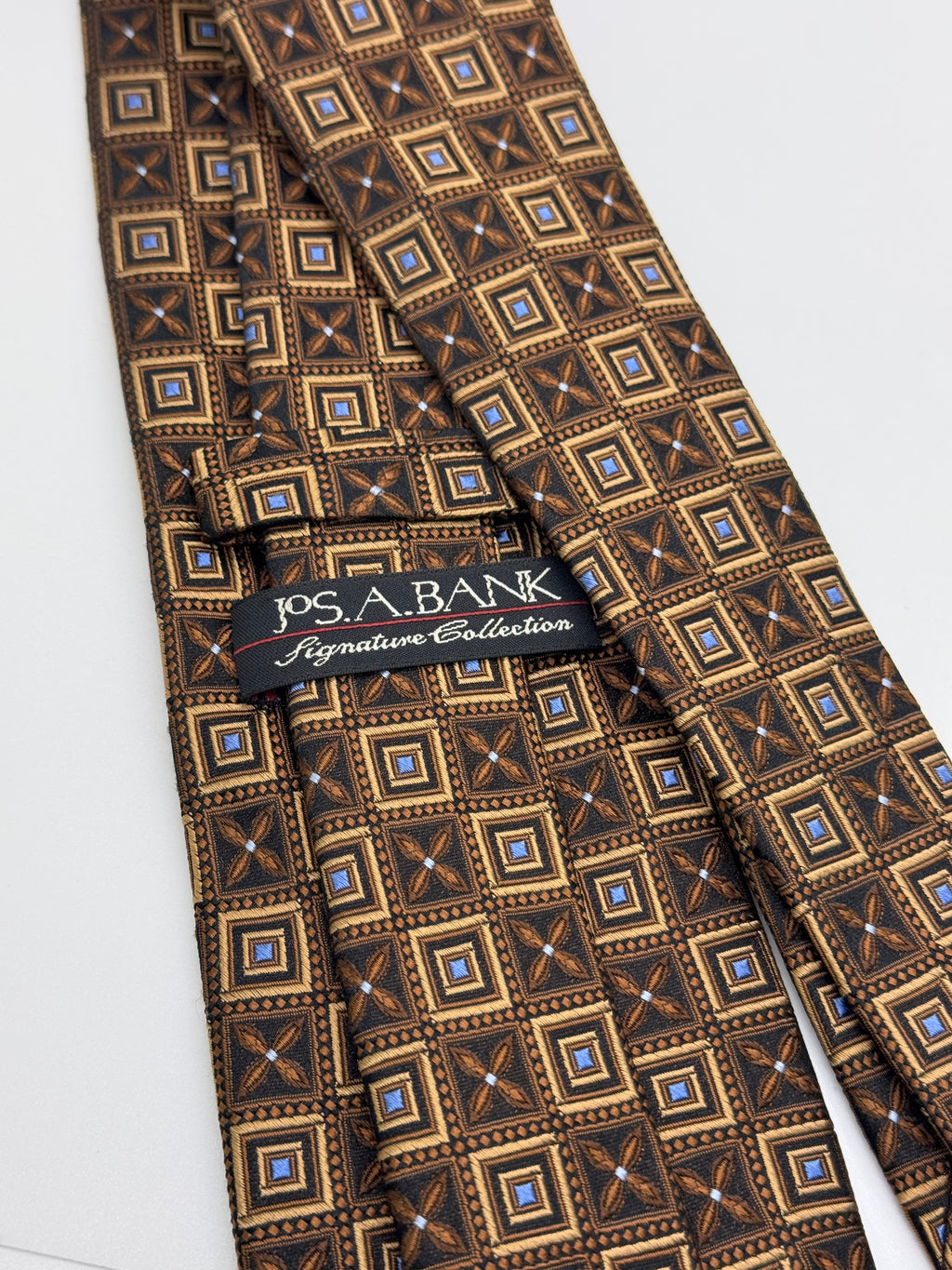 Jos. A. Bank Signature Collection Geometric Bronze Silk Tie