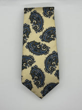Load image into Gallery viewer, Don Loper Beverly Hills Cream &amp; Blue Paisley Tie
