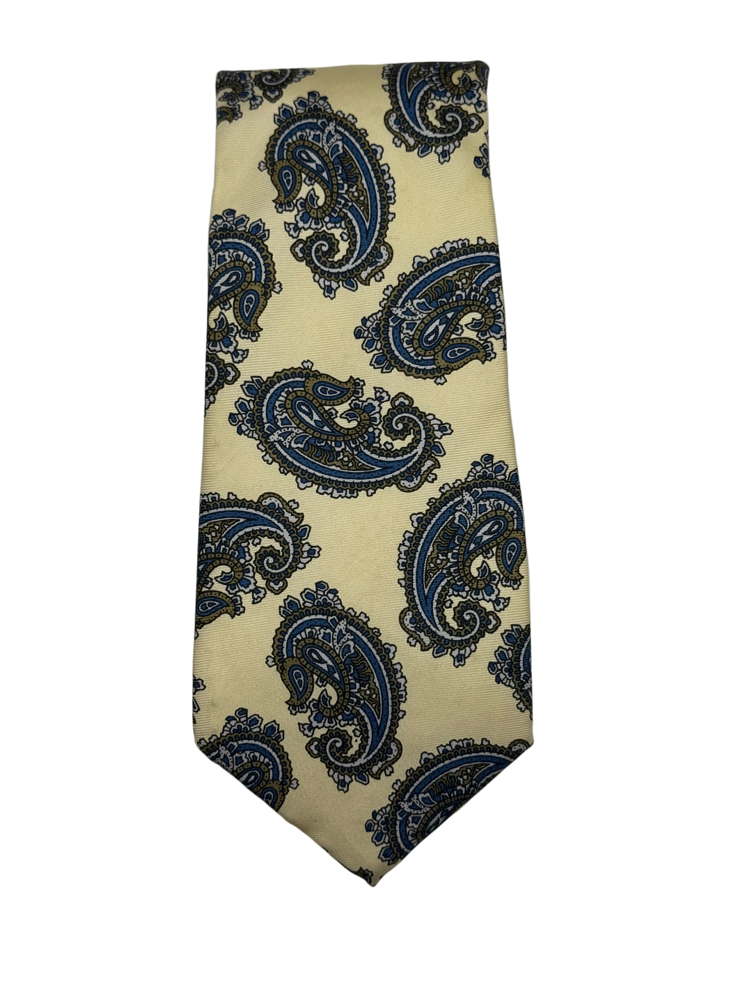Don Loper Beverly Hills Cream & Blue Paisley Tie